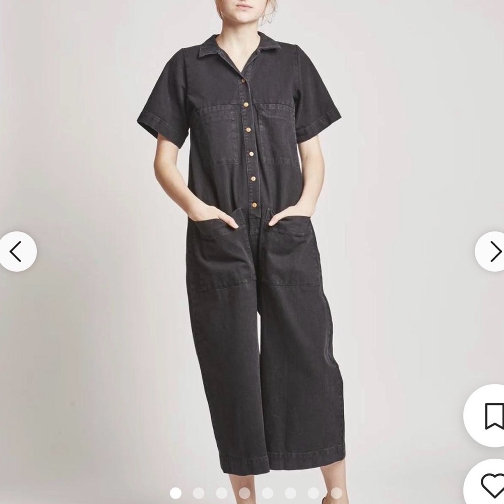 Ilana Kohn Mabel Black Short-Sleeve Utility Jumpsuit M/L
